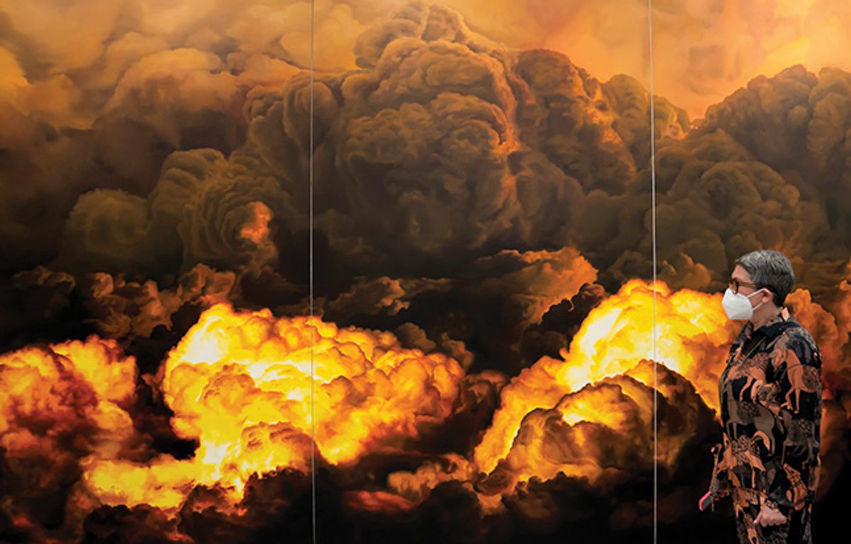 Anne Imhof, Untitled (2022), at Spruth Magers Photo: Eric Thayer