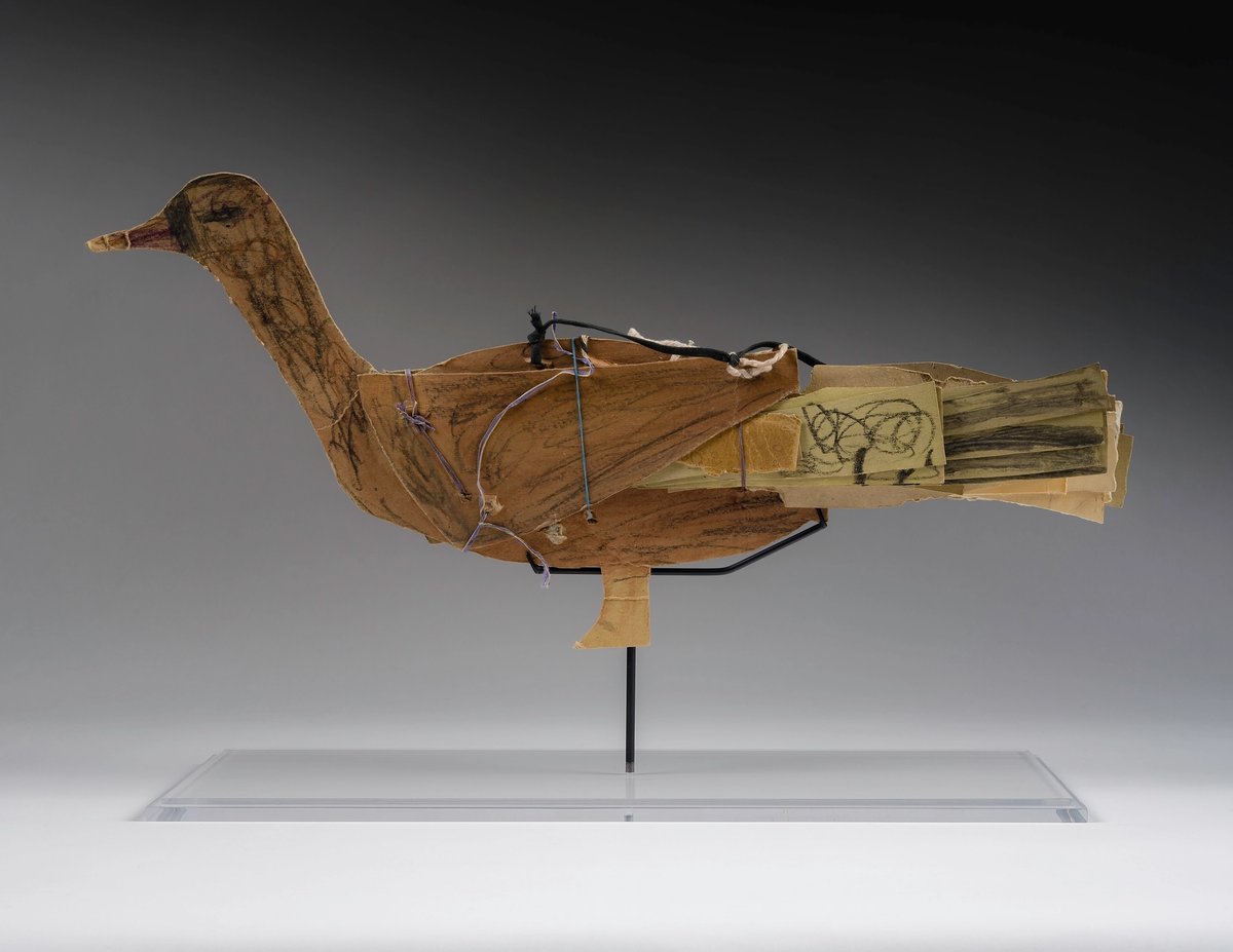 Construction (Duck),  a mid-20th century sculpture by the deaf mute artist James Castle (1899-1977) Courtesy of Hirschl & Adler Modern; photo by Eric W. Baumgartner