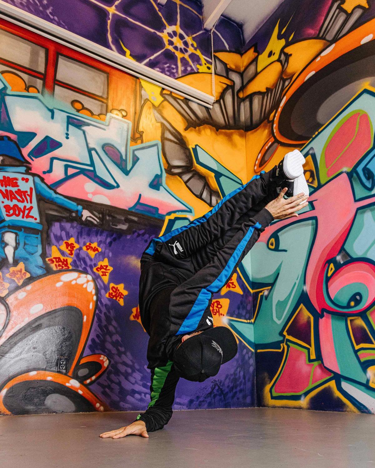 In a spin: the Museum of Graffiti’s celebration of the French artist Fuzi includes a Puma sneakers giveaway and a series of breakdance battles Courtesy Museum of Graffiti