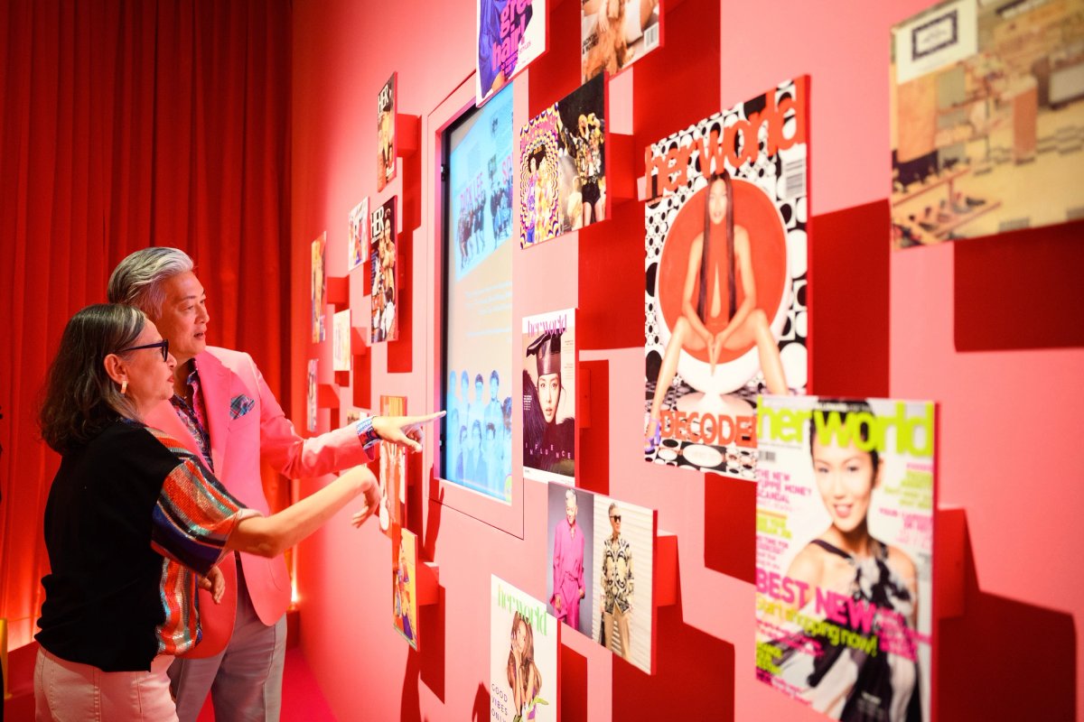 Prominent composer, playwright, and filmmaker Dick Lee in his show SingaPop! 60 Years of Singapore Pop Culture at the ArtScience Museum Image: courtesy of the ArtScience Museum, Marina Bay Sands