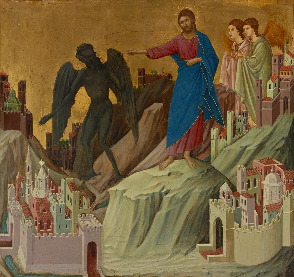 Duccio di Buoninsegna, The Temptation of Christ on the Mountain, on show at Siena: The Rise of Painting, 1300-50, Metropolitan Museum of Art, New York
Courtesy of the Metropolitan Museum of Art