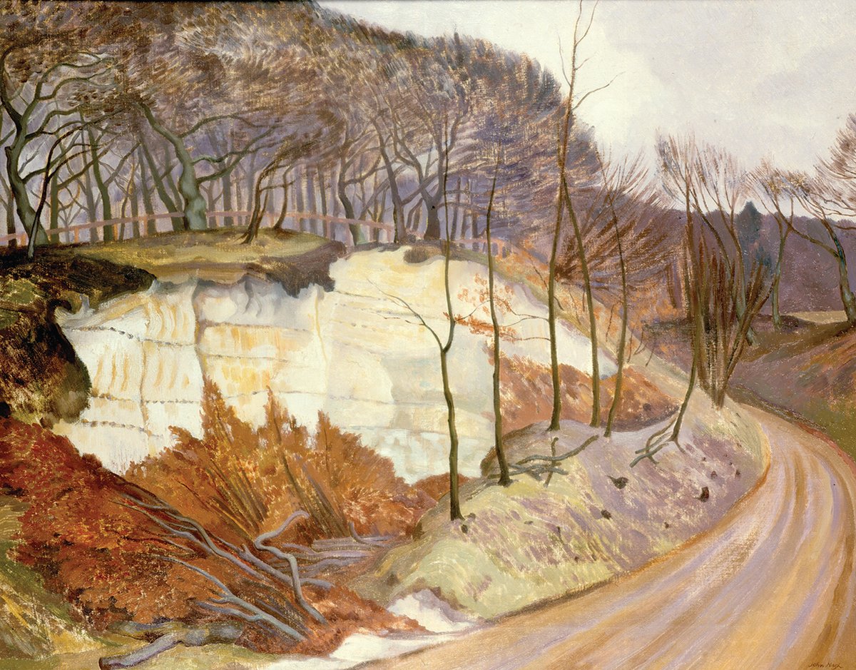 Nash’s rhythmic patterning of trees against the light: Chalkpits, Whiteleaf (1923) ING UK collection, © The Estate of John Nash