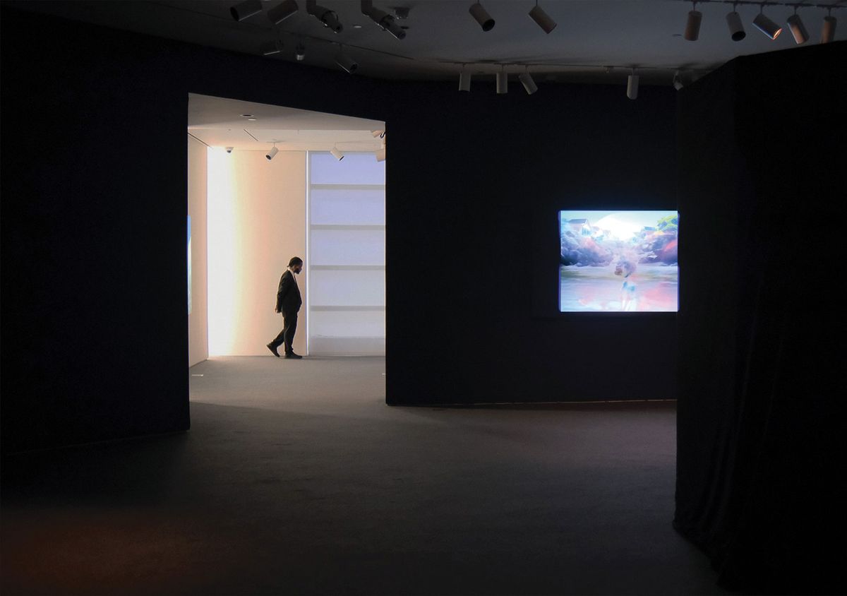 The semi-autonomous artist Botto has generated some $6m in revenue since 2021 by auctioning one selected image a month, holding an exhibition and sale at Sotheby’s New York and an exhibition and auction in February with the gallery Verse © The artist. Photograph: courtesy Sotheby’s