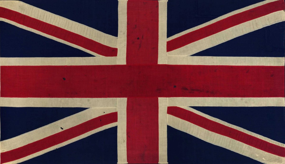 The Union flag was likely made on board the Royal Sovereign, according to the naval memorabilia expert Martyn Downer
Courtesy Greens of Cheltenham