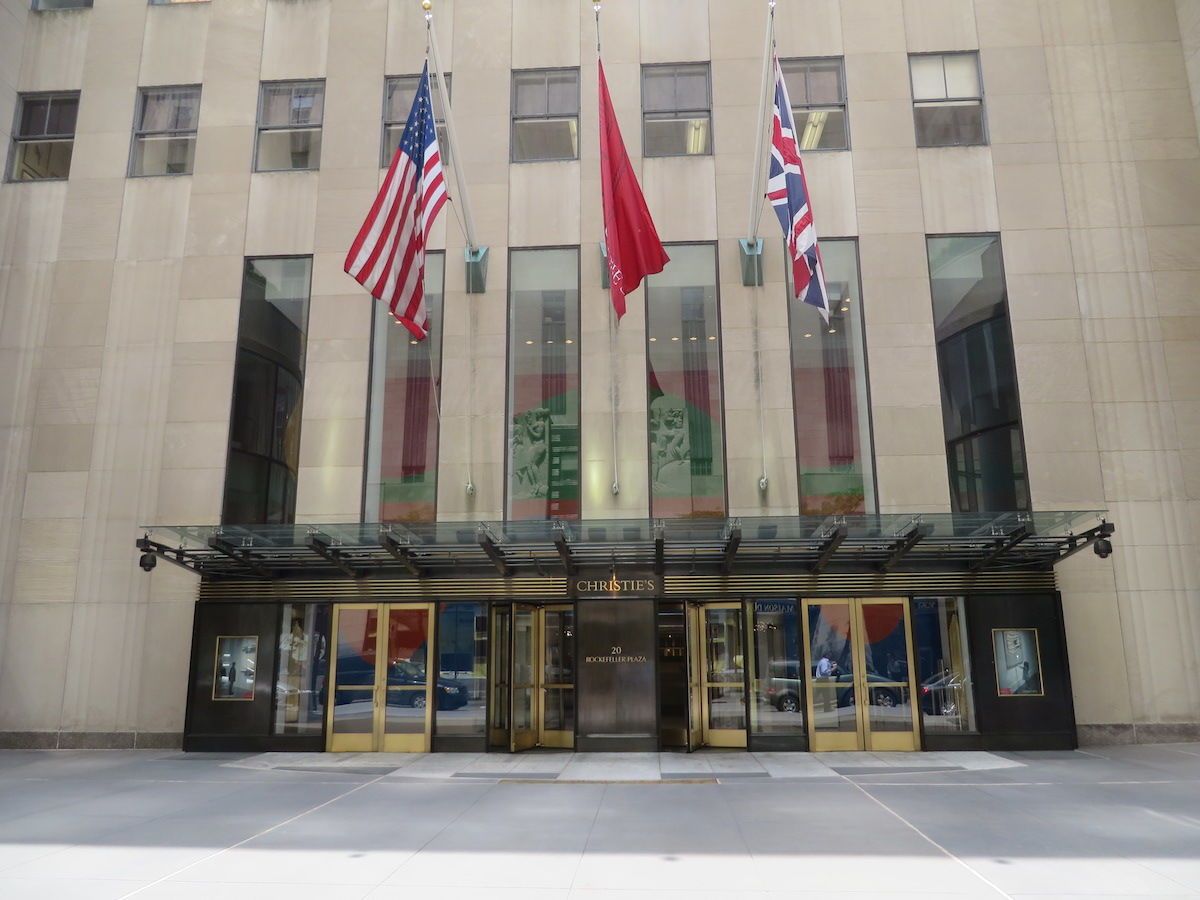 Christie’s headquarters in New York's Rockefeller Plaza. Leonard J. DeFrancisci/ Wikimedia Commons