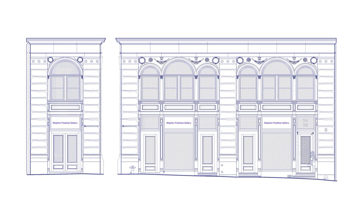 A sketch of the new Stephen Friedman Gallery scheduled to open in New York this year. Courtesy Stephen Friedman Gallery