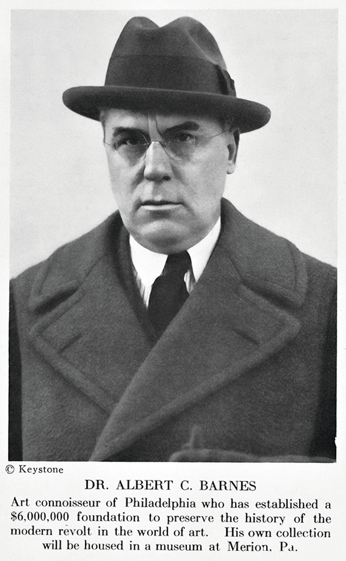 Barnes in 1923, as his plans for a foundation in Philadelphia first attracted attention. He also established Lincoln University, a historically Black institution Town & Country, 15 February 1923