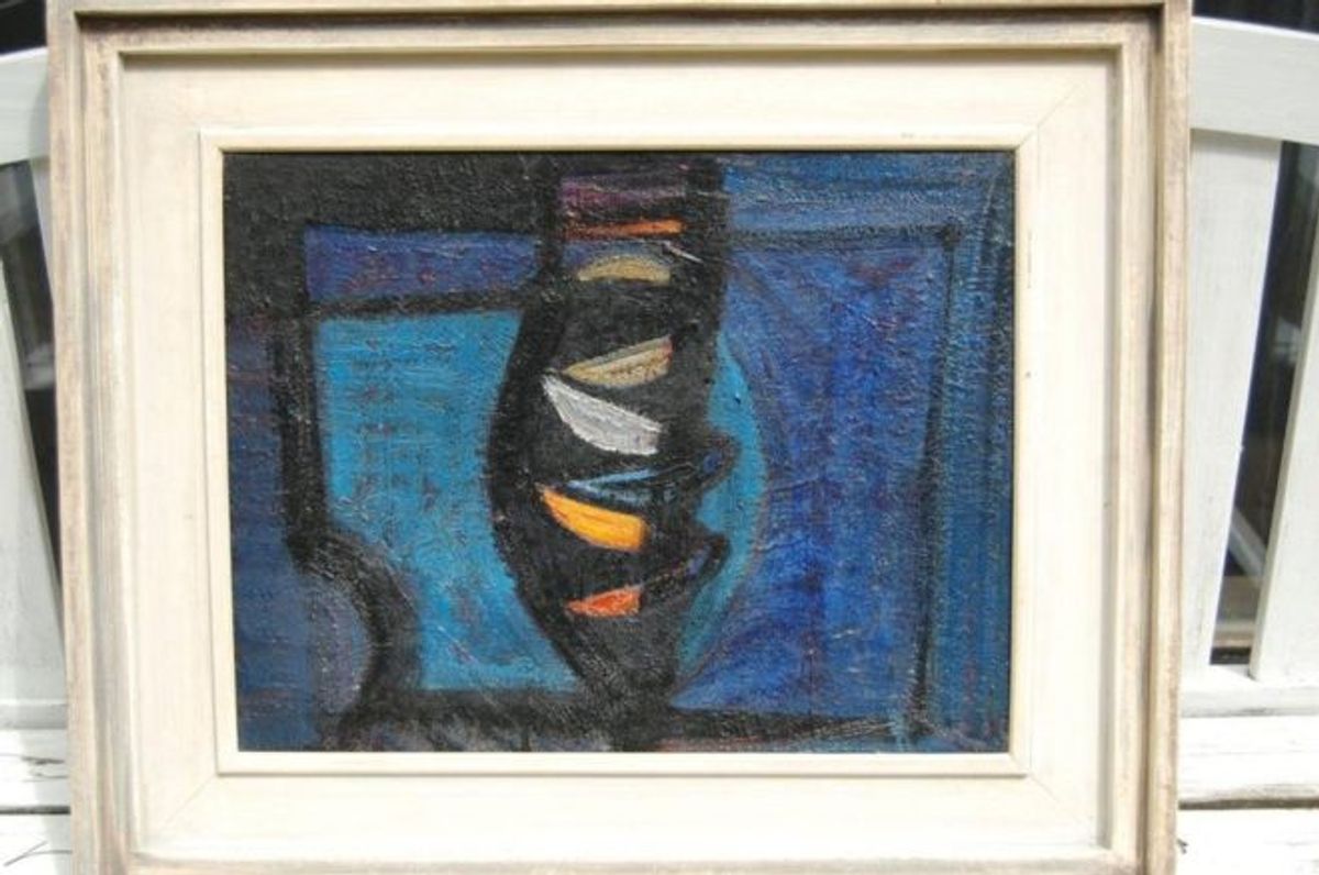 Terry Frost's Blue Harbour (1954) was left on a train © British Transport Police