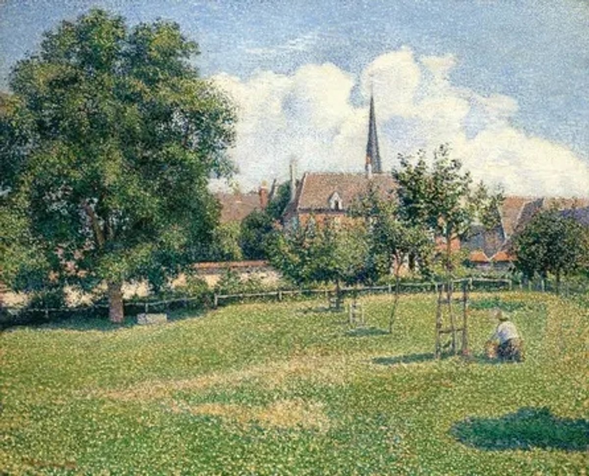 Camille Pissarro, The House of the Deaf Woman and the Belfry at Eragny (1886)
© The Indianapolis Museum of Art