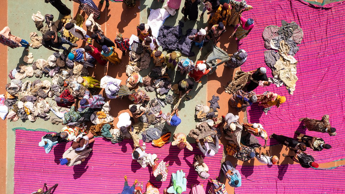 Ibrahim Mahama's Purple Hibiscus (2023-24)
Courtesy Ibrahim Mahama, Red Clay Tamale, Barbican Centre, London and White Cube