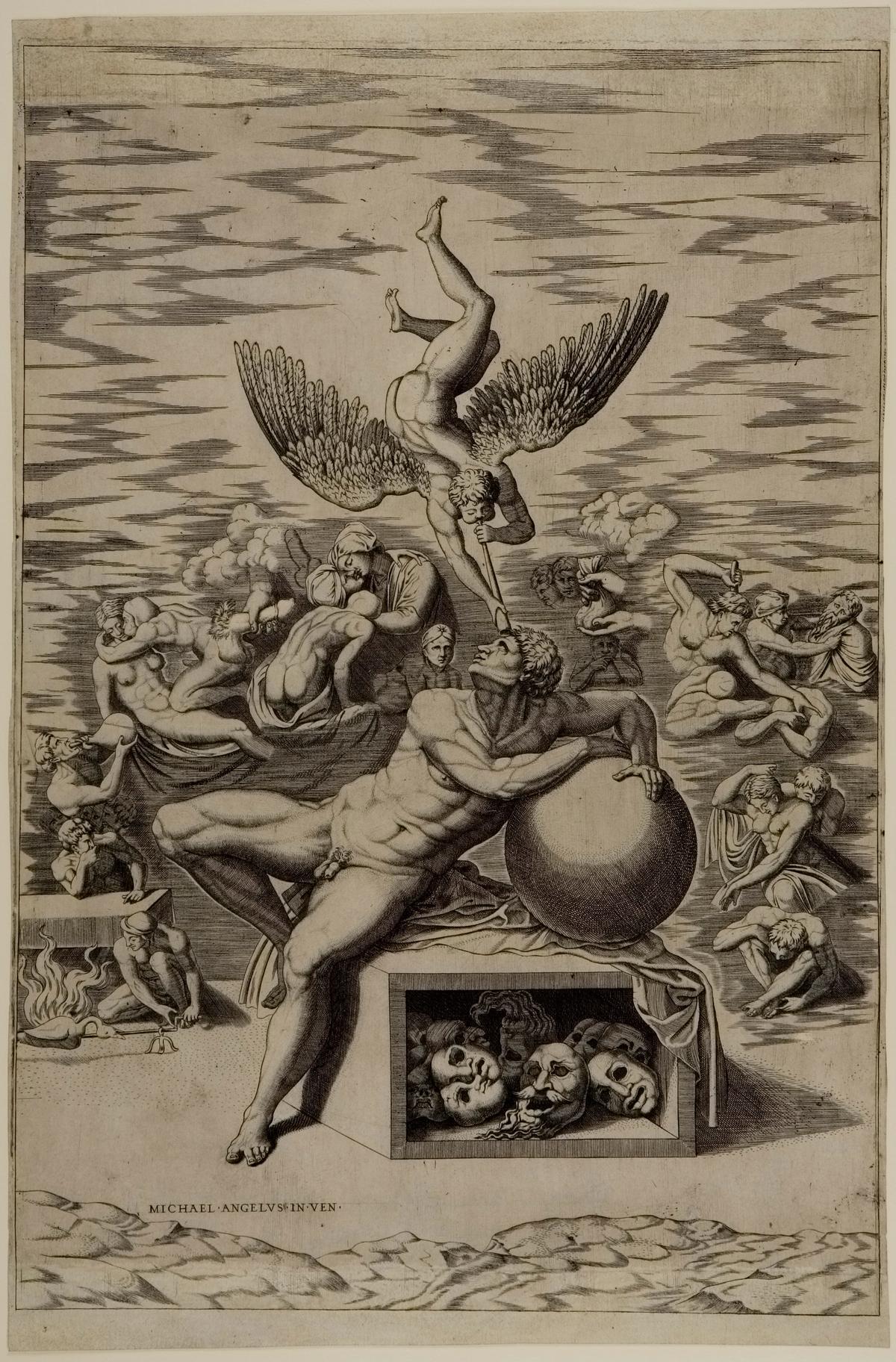 Unknown engraver after Michelangelo, The Dream of Human Life (around 1540) © President and Fellows of Harvard College