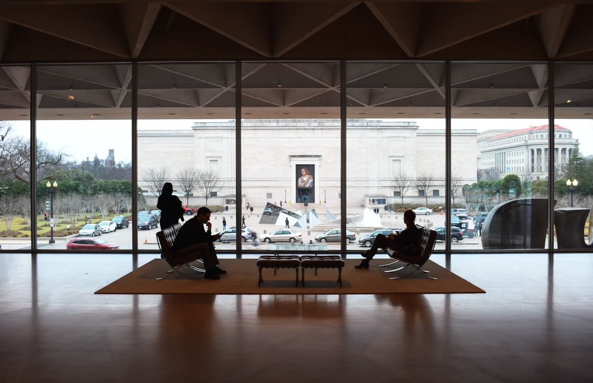 Visitors in the east building of the National Gallery of Art in Washington, DC Photo by Jared Arango on Unsplash