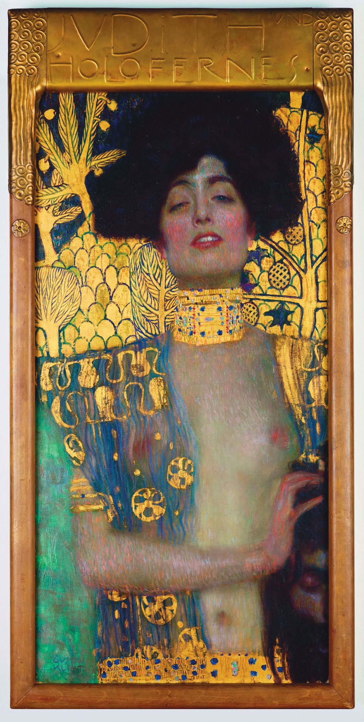 Gustav Klimt’s Judith (1901), which portrays the biblical heroine holding the head of Holofernes, was one of the Vienna-based artist's breakthrough works Photo: Johannes Stoll © Belvedere, Wien