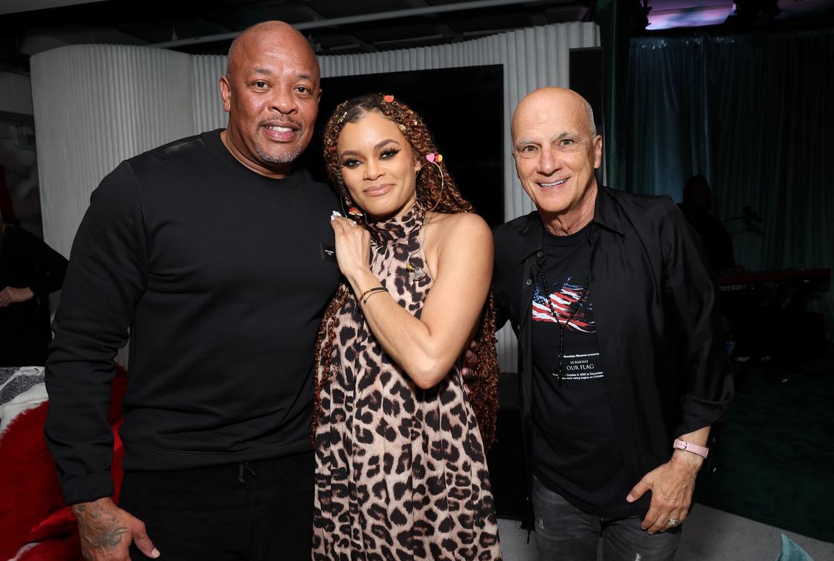 Dr Dre with Andra Day and Jimmy Iovine