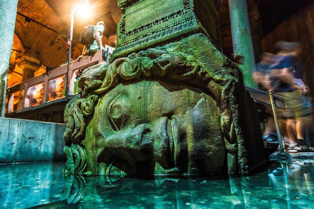 The World Heritage-listed Basilica Cistern, built in the sixth century and now an underground museum, is one of Istanbul’s heritage sites under threat of appropriation

Photo: Sergii Figurnyi