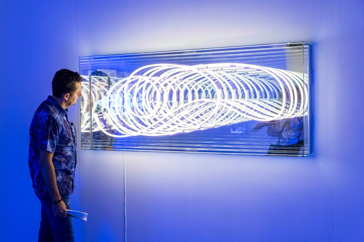 Galerie Krinzinger showing Brigitte Kowanz at Art Basel in Miami Beach, 2017 © Art Basel