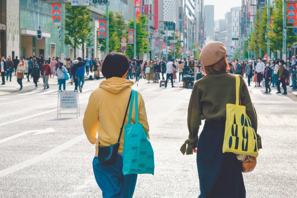 Visitors can easily walk between clusters of galleries in Tokyo, but the free Art Week Tokyo bus service will help people make the most of their time in the city Photo: Art Week Tokyo