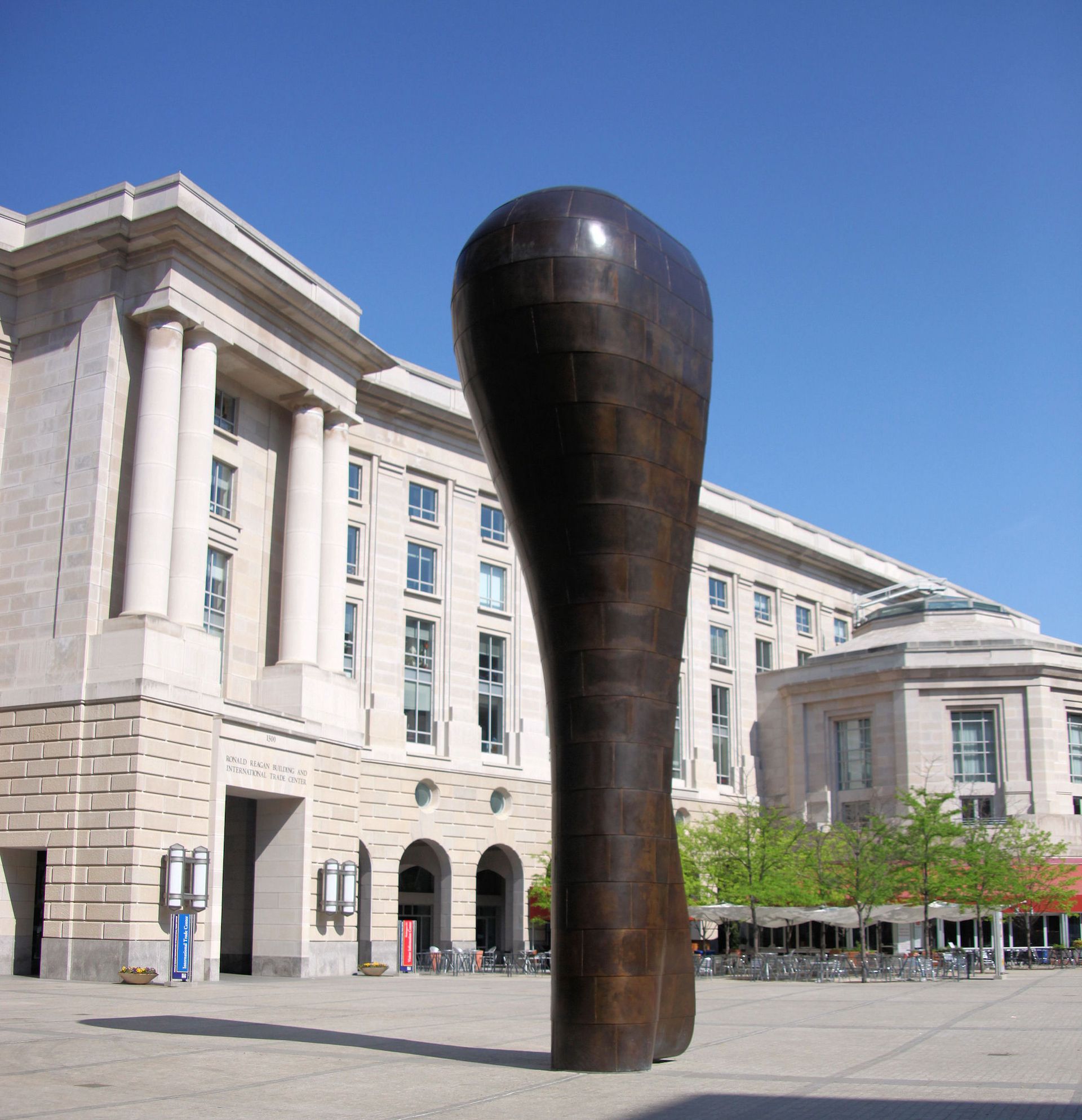 Bearing Witness (1997), a work by Martin Puryear commissioned by the General Services Administration through its Art in Architecture program, on Woodrow Wilson Plaza in Washington, DC Photo by Tim Evanson, via Flickr