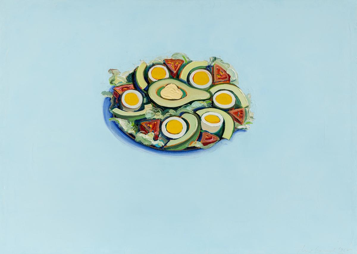 Wayne Thiebaud, Avocado Salad, 1962. Courtesy Hindman