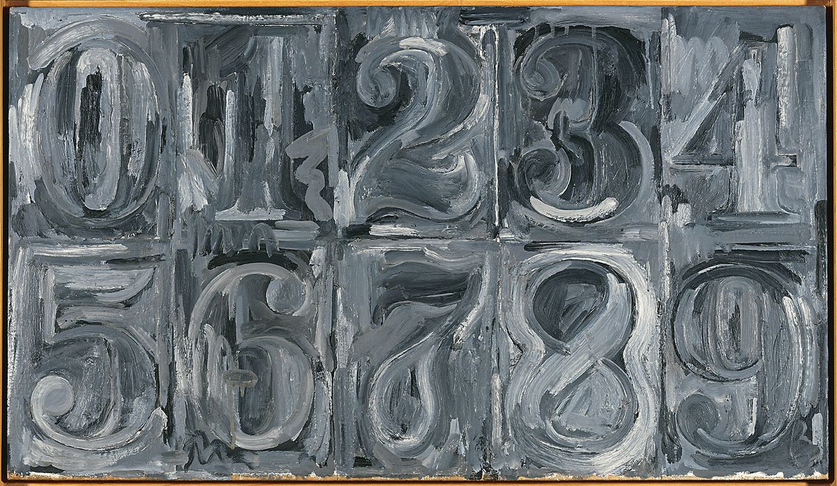 Jasper Johns, 0-9 (1959) © Jasper Johns, photo courtesy of the Margulies Collection