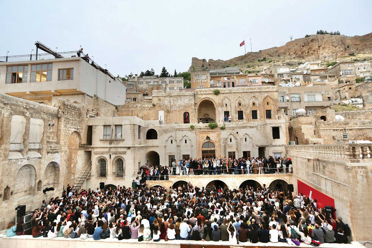 The opening of the biennial in the ancient city of Mardin, southeast Turkey, where the majority of the inhabitants speak Kurdish yet the exhibition labels and curatorial statements have omitted the language
Photo: mehmetcmen@gmail.com