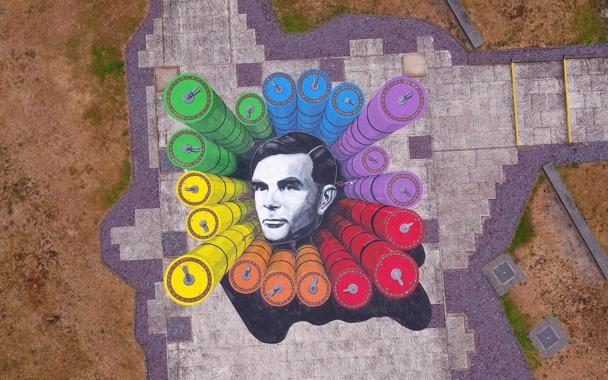 The 3D mural in the courtyard of GCHQ courtesy GCHQ/Joe Hill