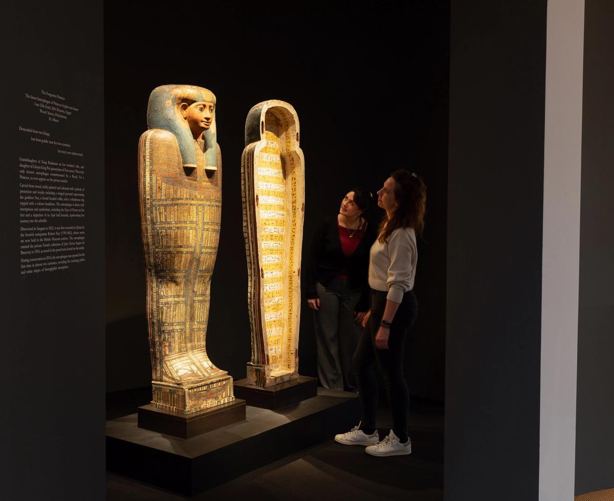 The sarcophagus held the remains of Princess Sopdet-em-haawt, the daughter and granddaughter of two Egyptian kings around the 7th century BC  David Owens