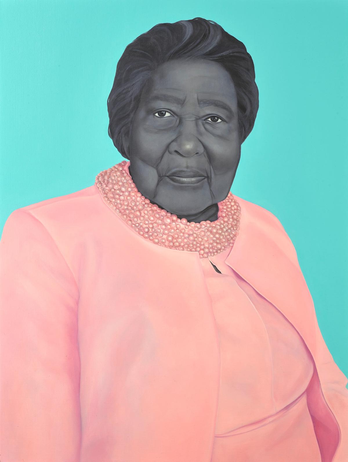 Amy Sherald's portrait of Edna Henry

© Amy Sherald. Photograph: Royal Collection Trust/© His Majesty King Charles III 2023