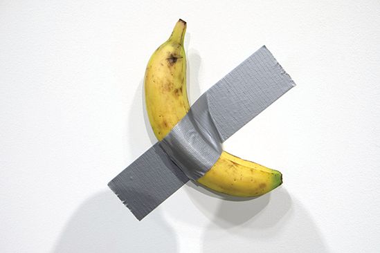 Maurizio Cattelan’s famous duct-taped banana could bring more than m at auction
