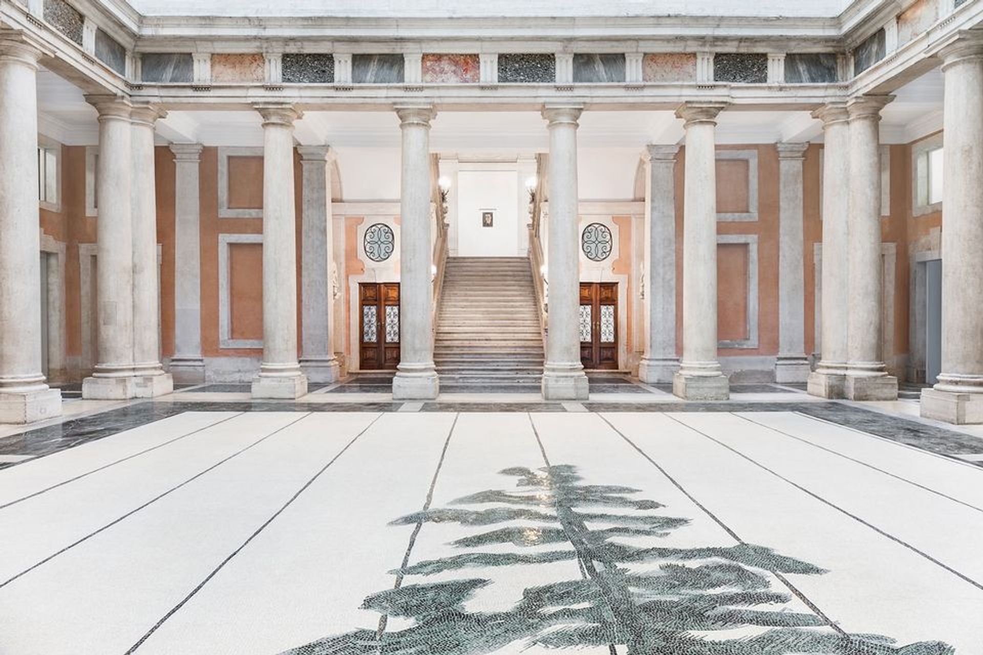 Luc Tuymans's Schwarzheide (2019) at the Palazzo Grassi © Palazzo Grassi, Photo: Delfino Sisto Legnani e Marco Cappelletti