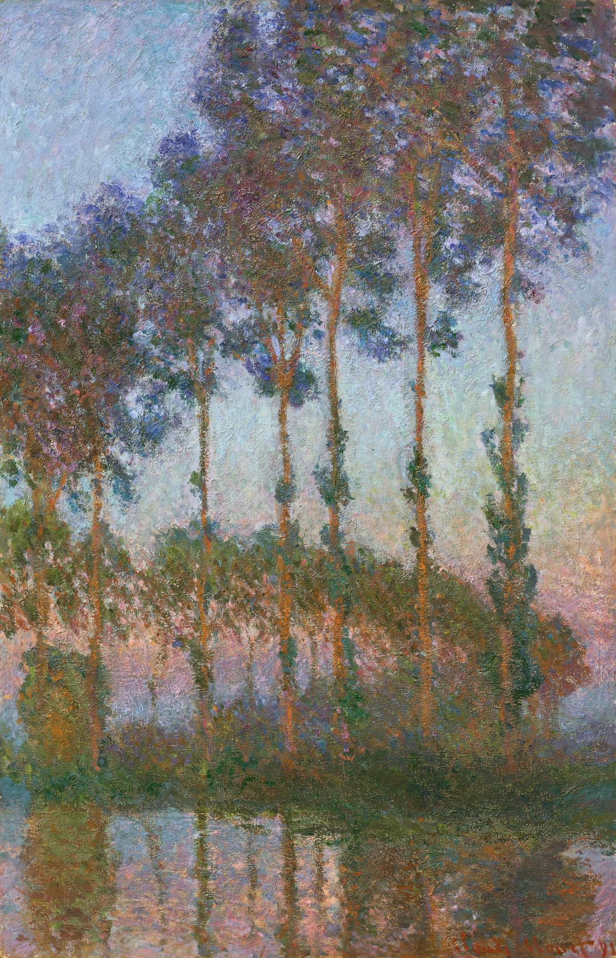 Claude Monet's Peupliers au bord de l’Epte, crépuscule (1891) Christie's