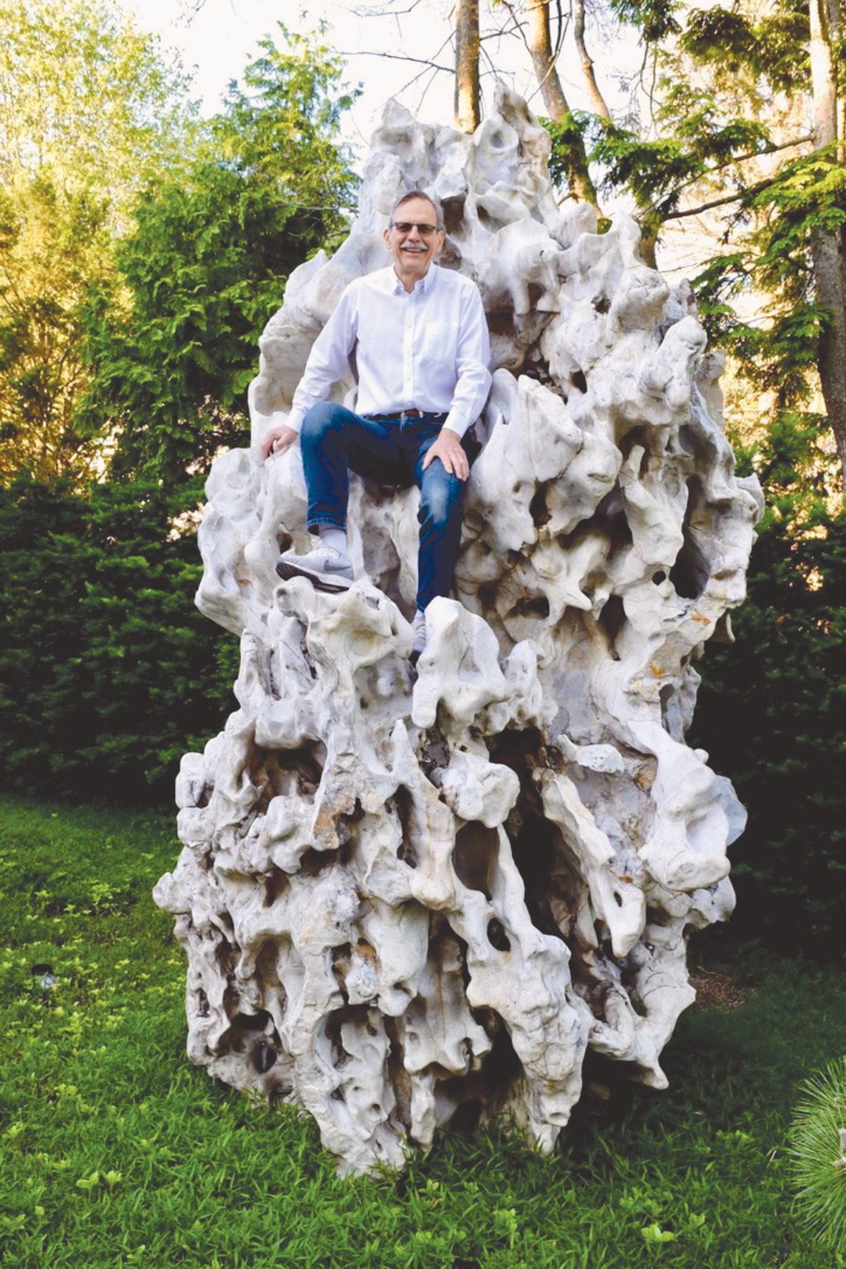 Timothy Springer, a Harvard professor and an early investor in Covid-19 vaccine maker Moderna, brought a 23-ton gongshi from China to the US Courtesy of Timothy Springer