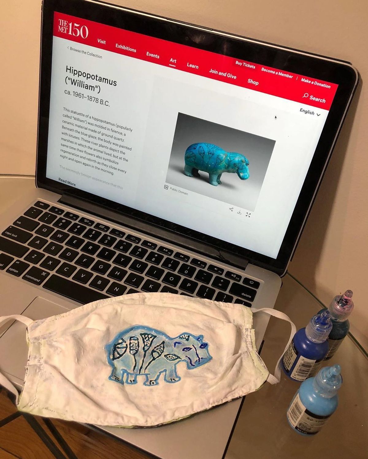 #MetMaskChallenge courtesy Metropolitan Museum of Art via Instagram