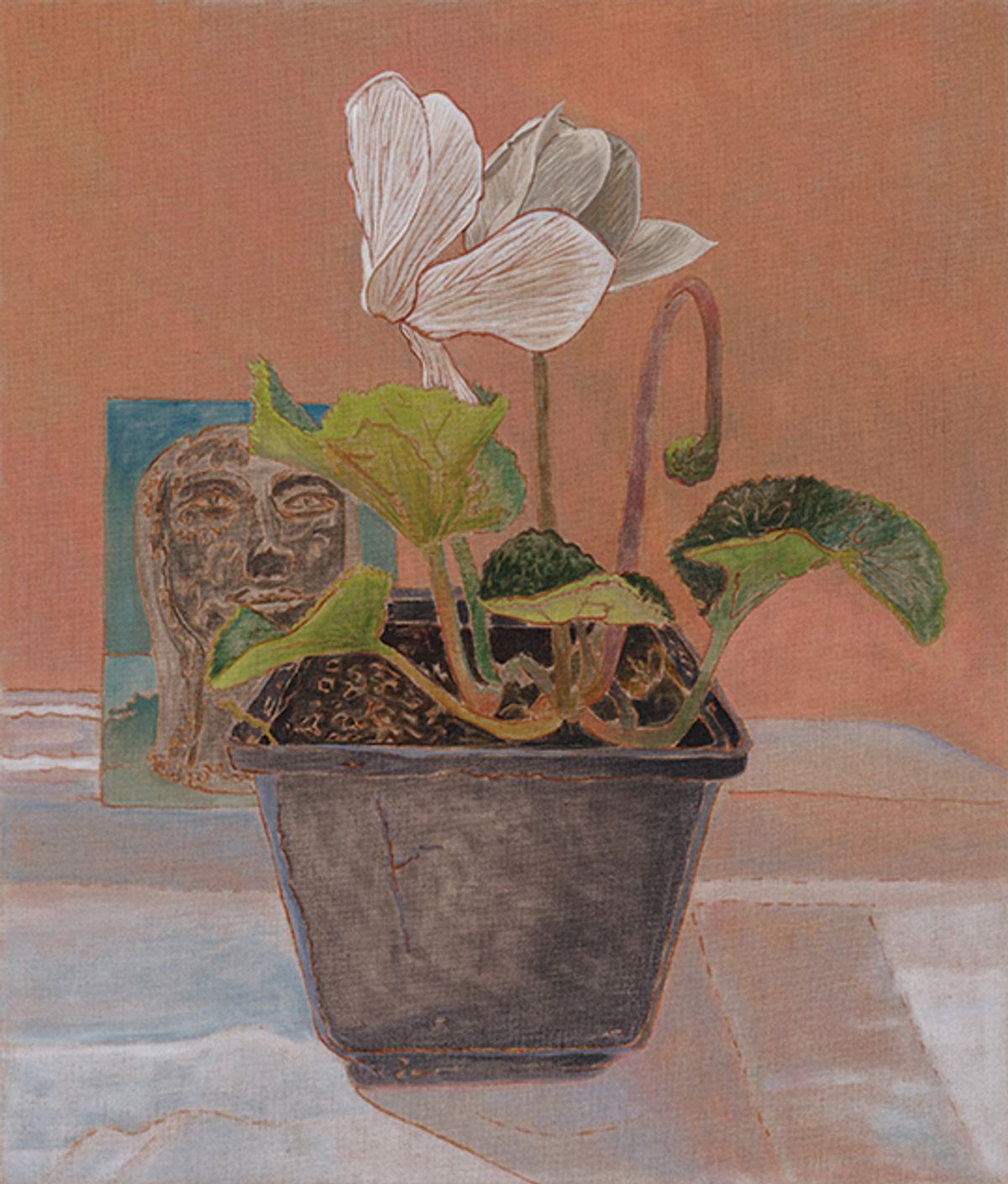 Hayley Barker’s Cyclamen with Postcard from Amy (2022), created during her residency at Laguna Castle Photo: Nik Massey; courtesy of the artist and Night Gallery, Los Angeles