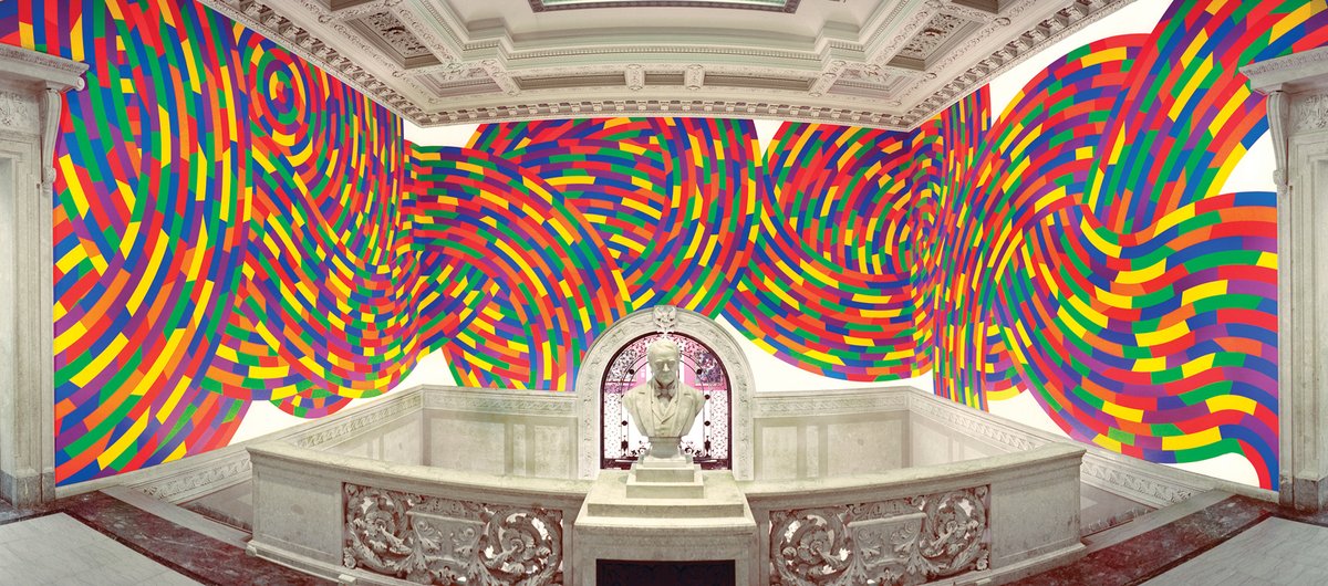 Wall Drawing #1131 (2004) is situated at the Wadsworth Atheneum in Hartford, Connecticut Photo: Allen Phillips; © Estate of Sol LeWitt/Artists Rights Society (ARS), New York; courtesy of Wadsworth Atheneum Museum of Art