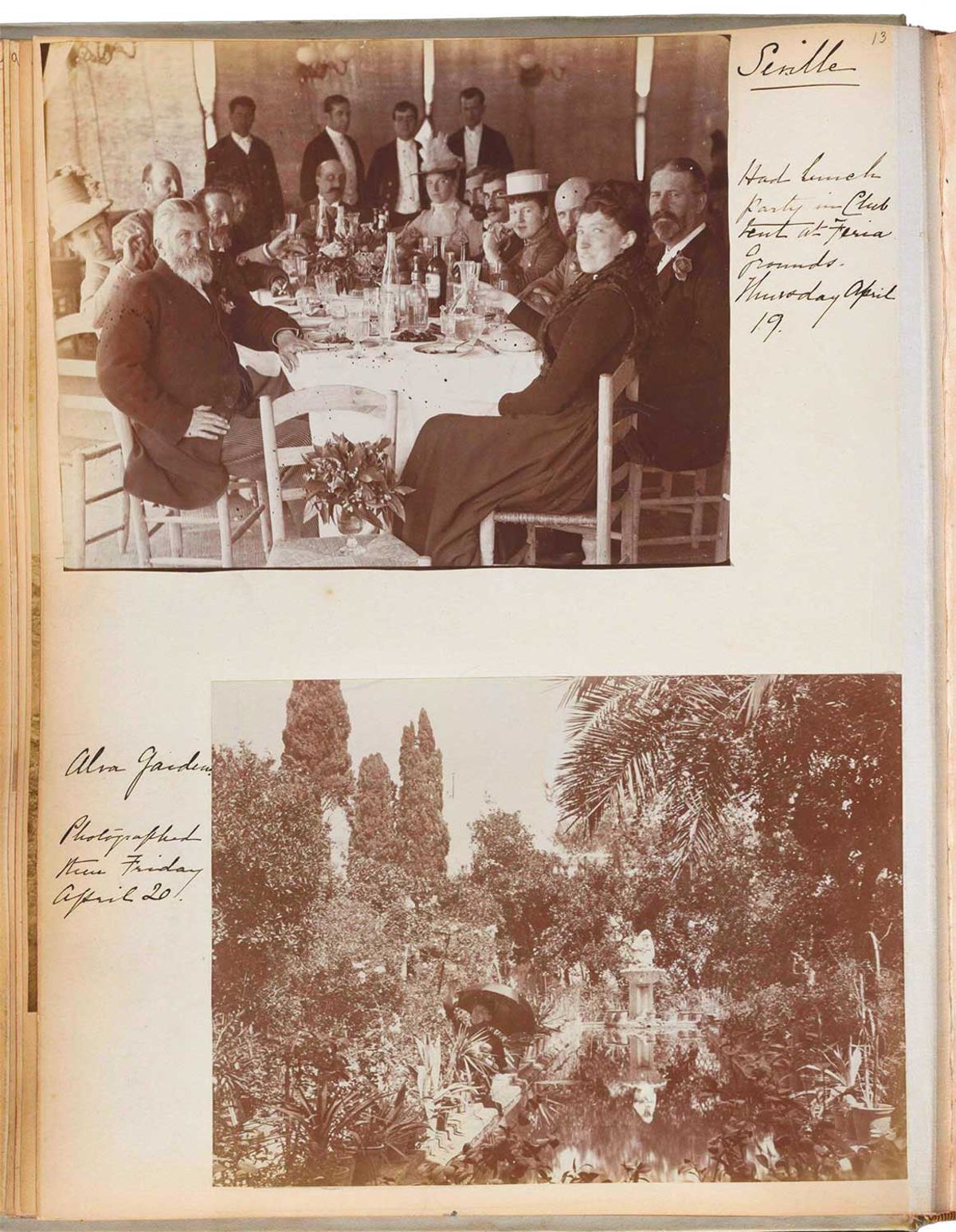Travel albums of the American collector and philanthropist Isabella Stewart Gardner (1840-1924). This page from 1888 shows images from Spain and Portugal. The albums include collected photographs, found papers, pressed botanicals and annotations

Courtesy Isabella Stewart Gardner Museum, Boston