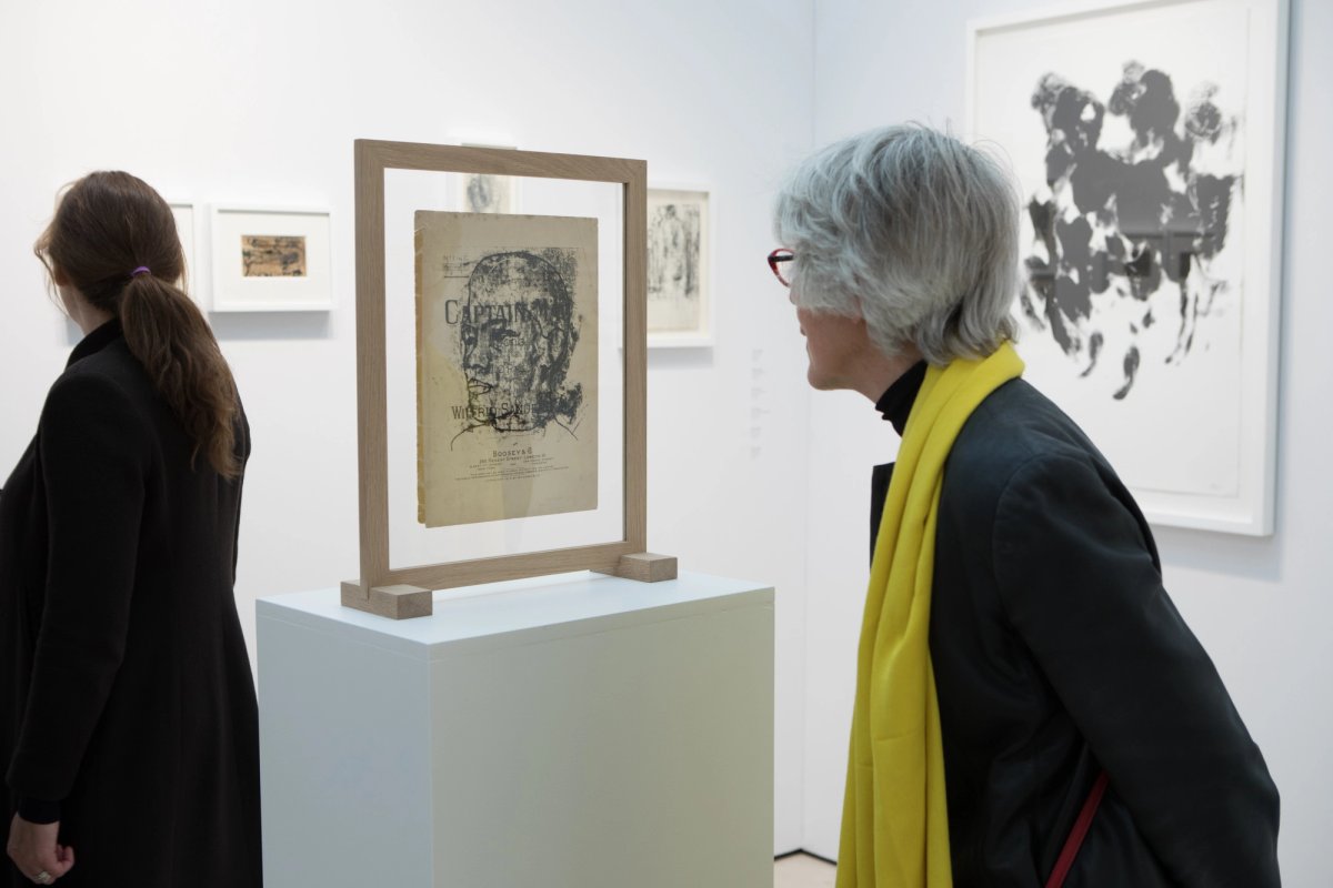 Encounter Contemporary's booth at the Draw Art Fair at Saatchi Gallery, London, features works by Whitney McVeigh © David Owens