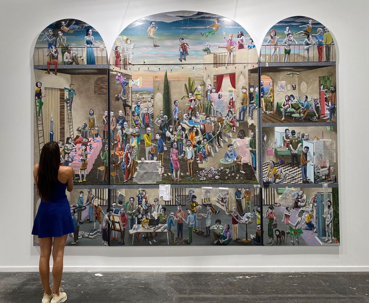 Gino Rubert's To be titled (2021) is on show at the Galeria Senda stand Courtesy of Galeria Senda, Barcelona