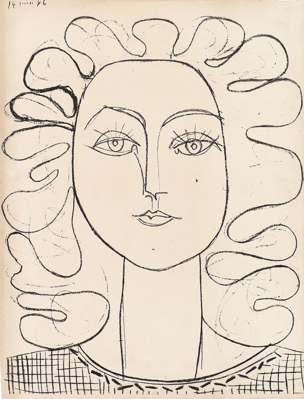 Picasso's Françoise with Wavy Hair (1946)
© Succession Pablo Picasso, VG Bild-Kunst, Bonn