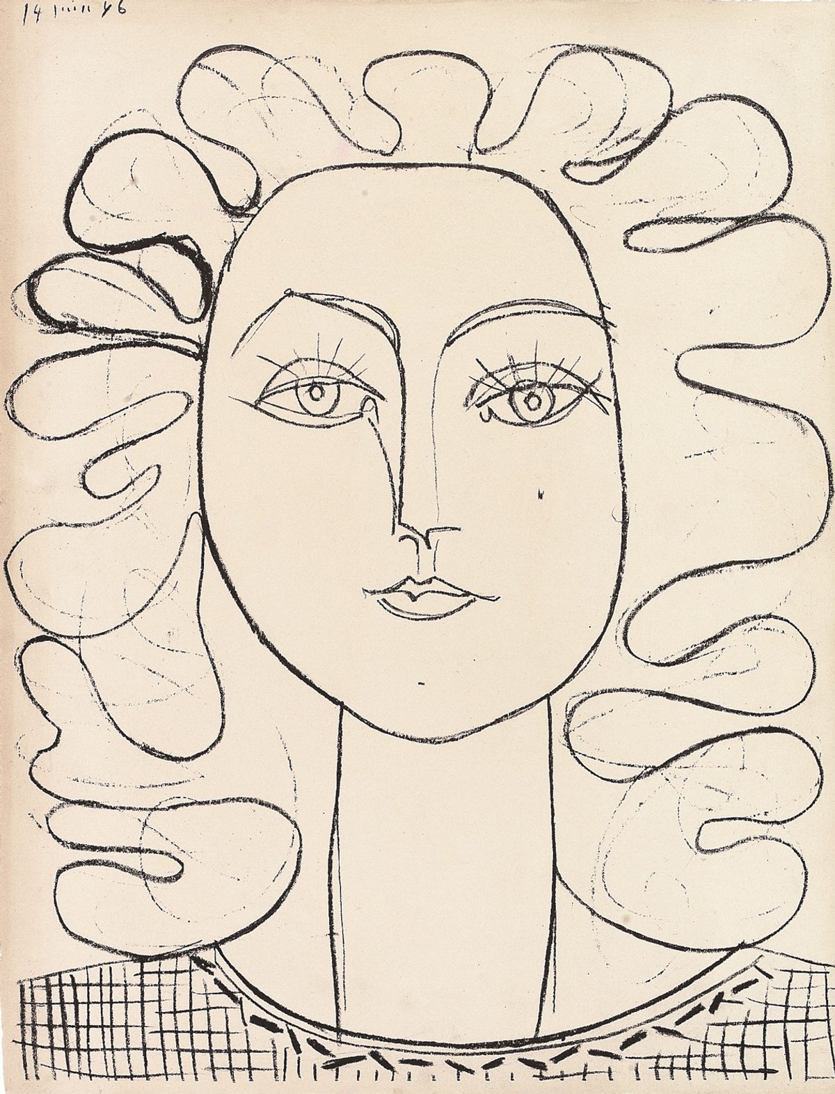 Picasso's Françoise with Wavy Hair (1946)
© Succession Pablo Picasso, VG Bild-Kunst, Bonn