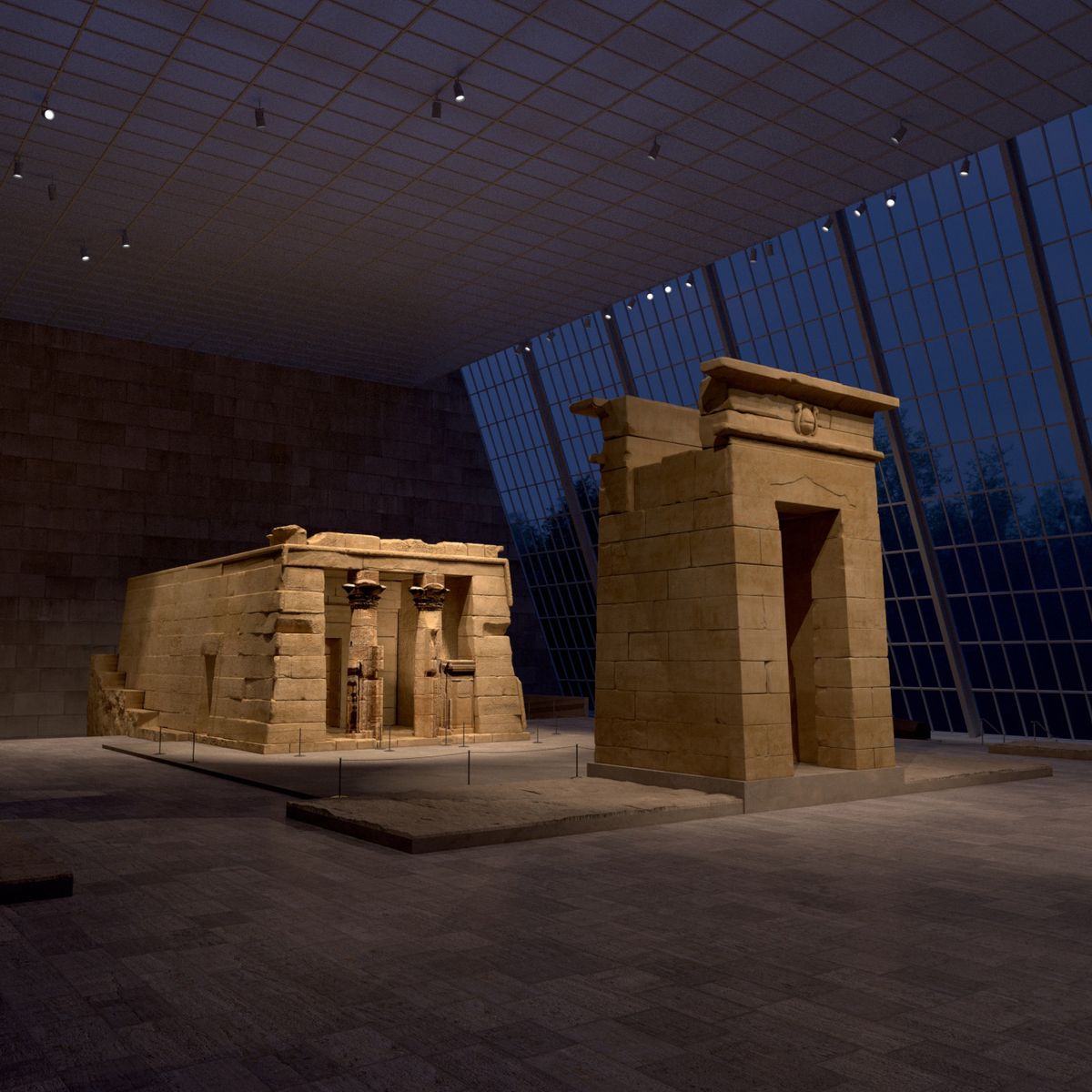 The Temple of Dendur, as experienced through the Metropolitan Museum of Art's new virtual and gaming experience Courtesy of the Metropolitan Museum of Art and Verizon