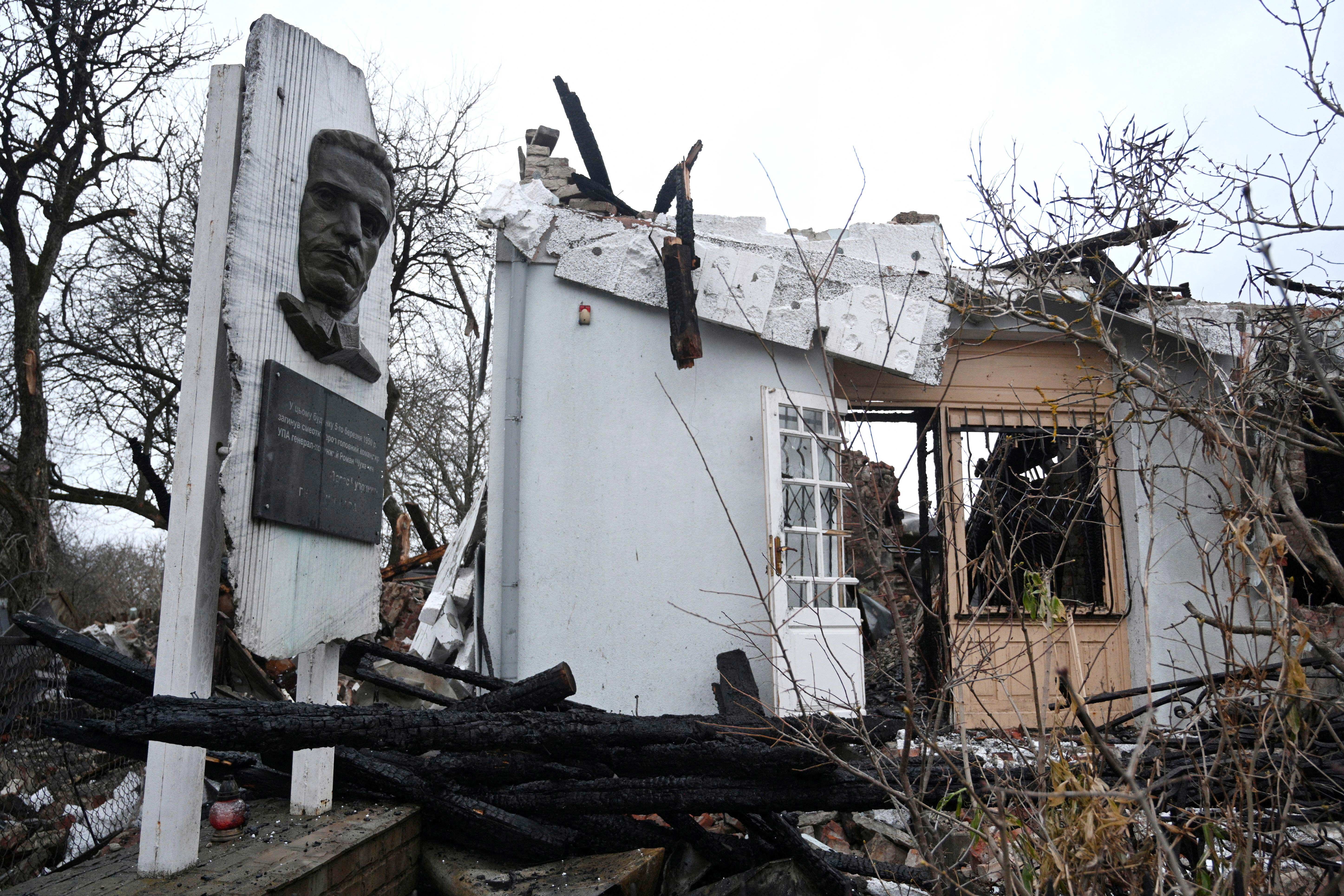 The Roman Shukhevych museum in Lviv was destroyed by a Russian drone attack in January 2024 Bumble Dee/Alamy Stock Photo