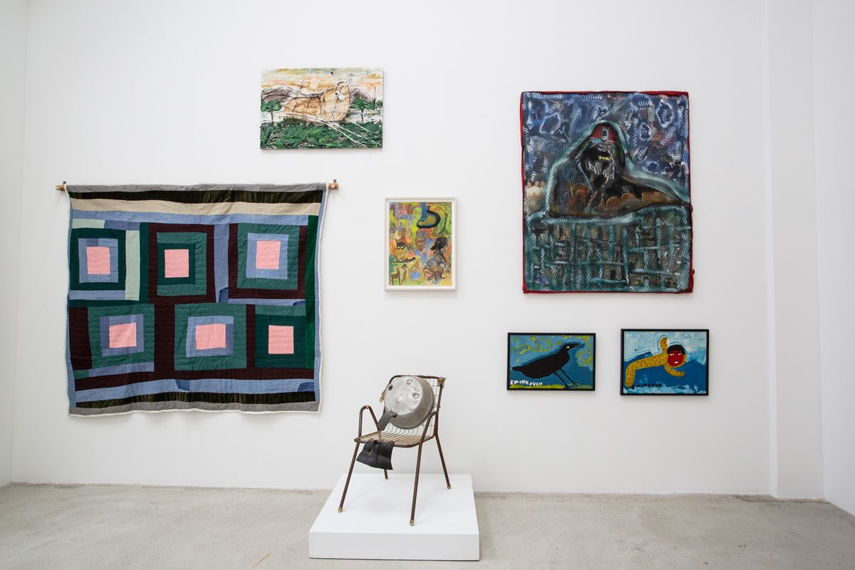 Installation view of Keep Your Lamps Trimmed and Burning On view at Shin Gallery, curated by Scott Ogden as part of the Outsider Art Fair 2021 Photo: Olya Vysotskaya