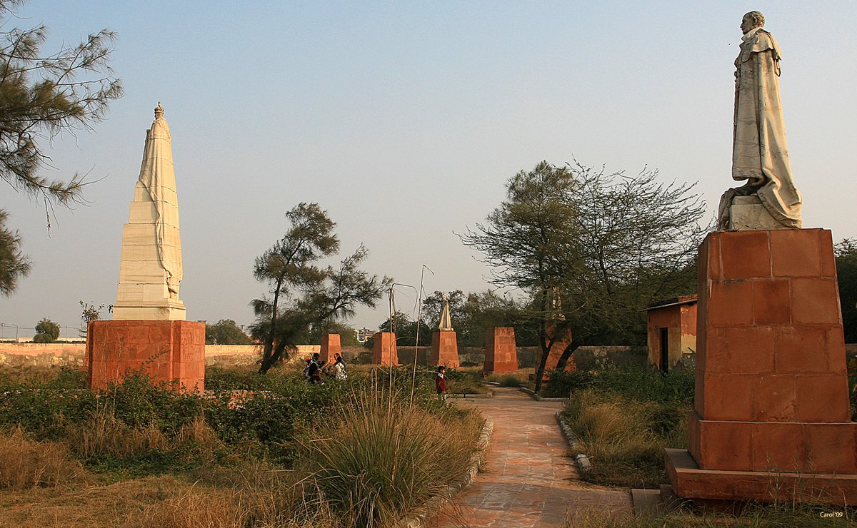 After India's independence, the many statues erected during the Raj were collected and rehomed in Coronation Park on the outskirts of New Delhi Photo: Carol Mitchell