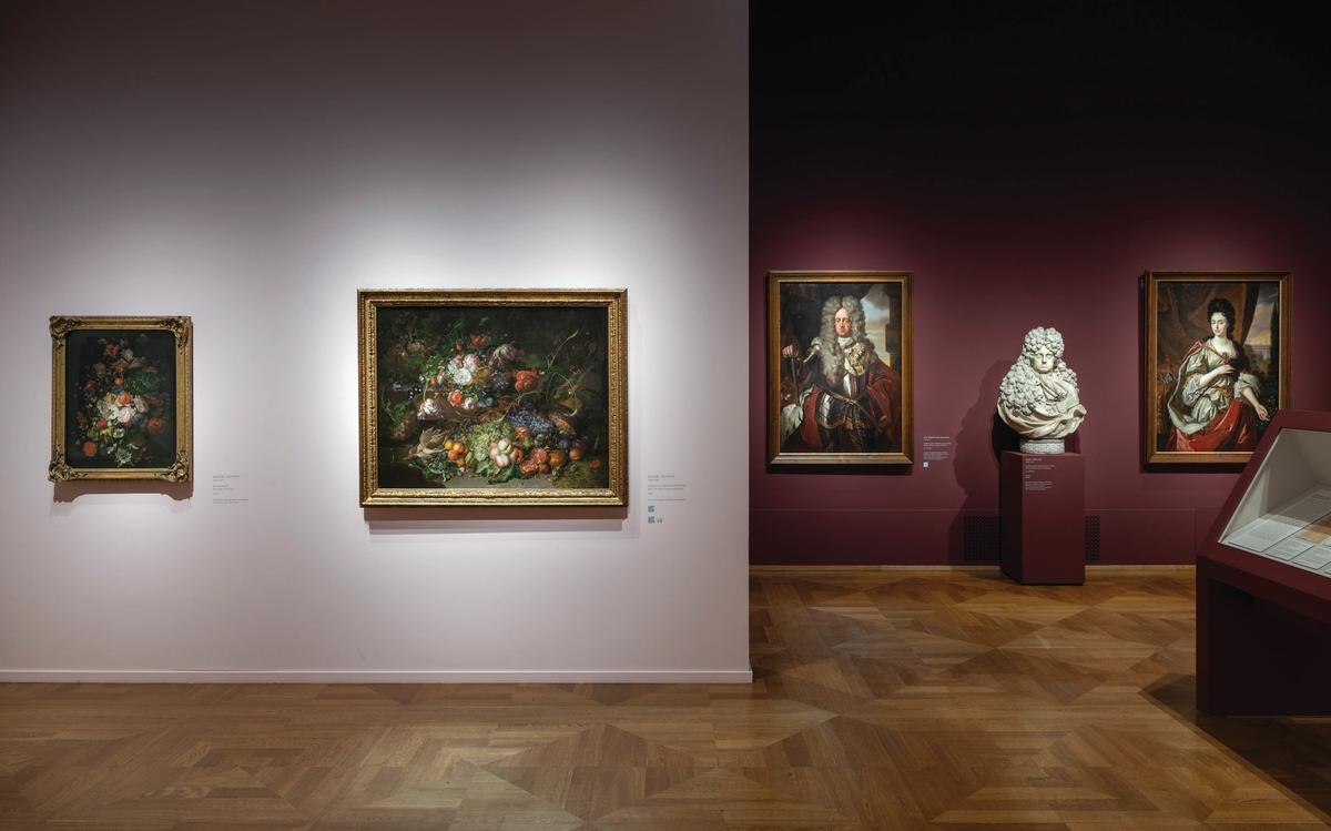 Rachel Ruysch’s ability to combine a wide variety of plants "reaches a high point" in Still Life with Flowers and Fruits (1714) (pictured centre) Photo: Haydar Koyupinar, Bayerische Staatsgemäldesammlungen, Munich