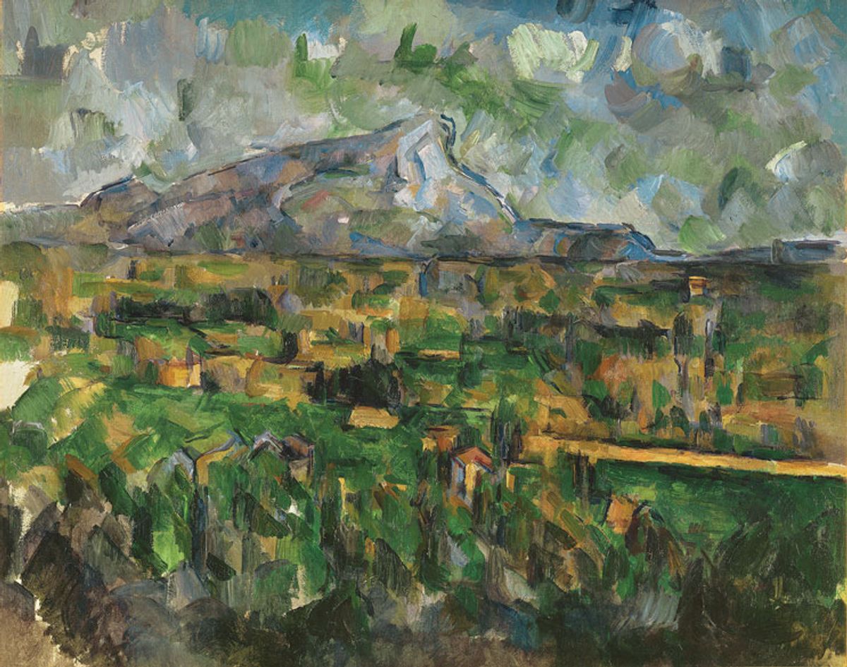 Paul Cézanne's Mont Sainte-Victoire (1902-06), one of several paintings of Provençal landscapes in the show