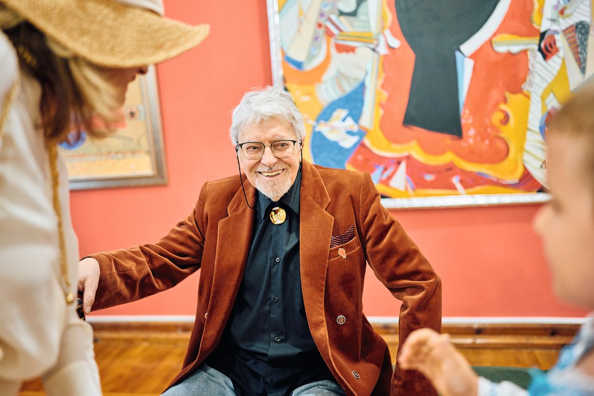 Oleksandr Dubovyk has just opened his first major retrospective, at a venue in Kyiv that has been damaged by Russian attacks Photo: Dmytro Golovchenko
