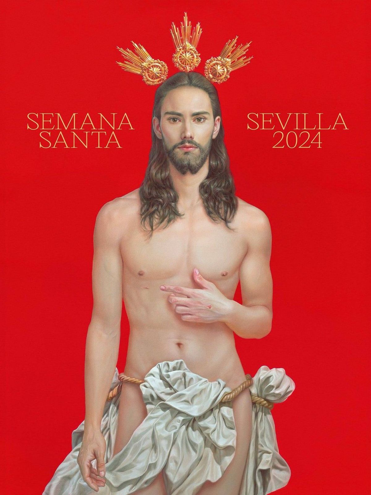 A poster for Holy Week in Seville by Salustiano García has sparked controversy Image: Courtesy of Seville City Council