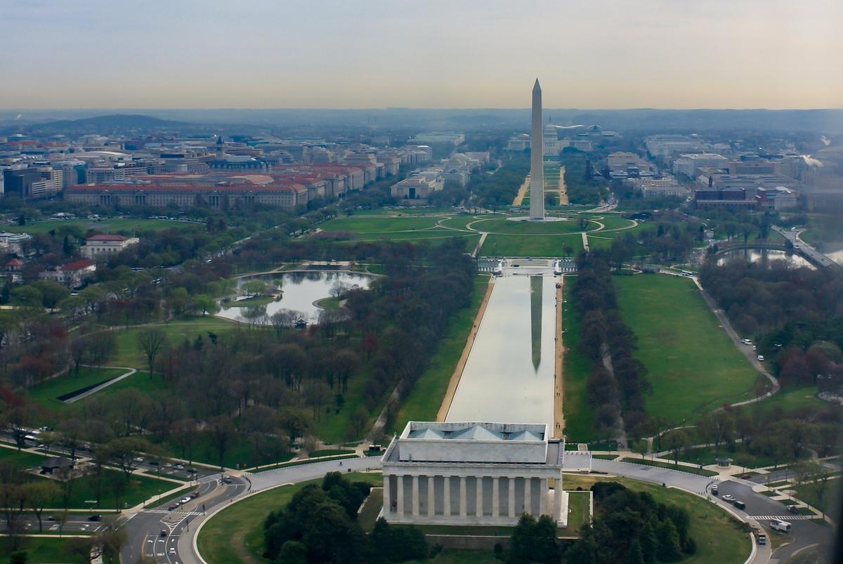 The National Mall in Washington, DC. Photo: Matti Blume/Wikimedia Commons. 