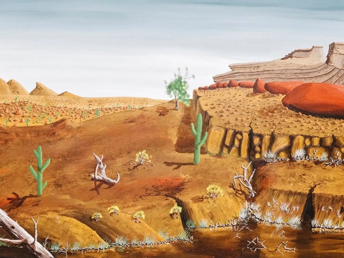 The disputed painting signed "Pete Doige" Court documents